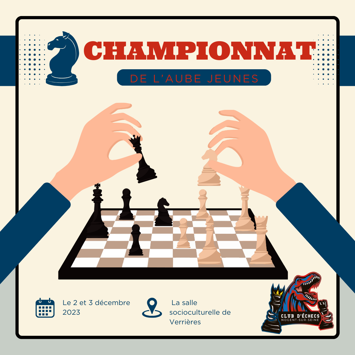 Lire la suite à propos de l’article Nogent-sur-Seine s’élance au Championnat d’échecs de l’Aube