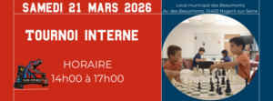 Lire la suite à propos de l’article Un tournoi interne organisé au club d’échecs
